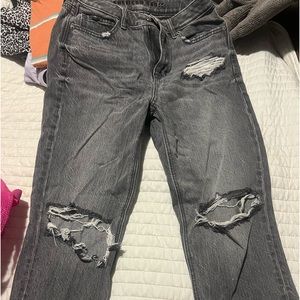 American Eagle mom jeans, they’re super cute! i have barely worn them.